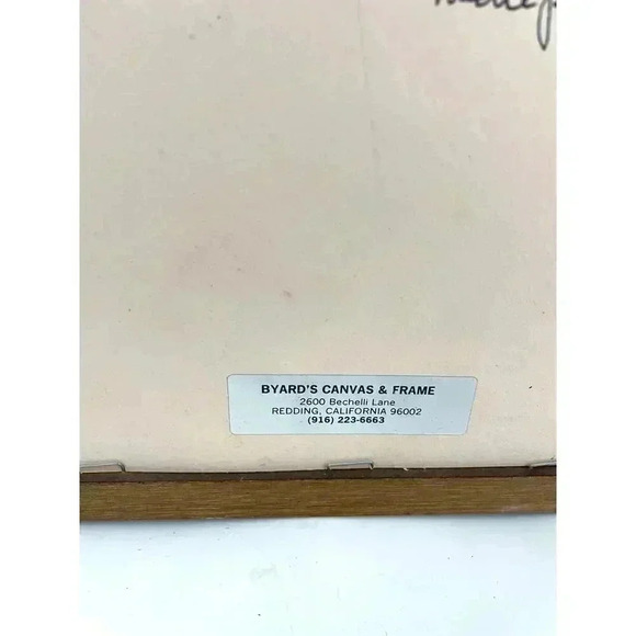 VTG Three Shastas Dam CA Needlepoint Embroidered MCM Fiber Art 12"x16" Framed - Picture 13 of 15